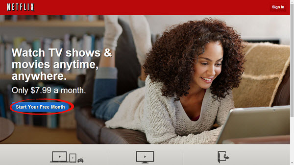 Netflix hemsida tillgängligt med Getflix